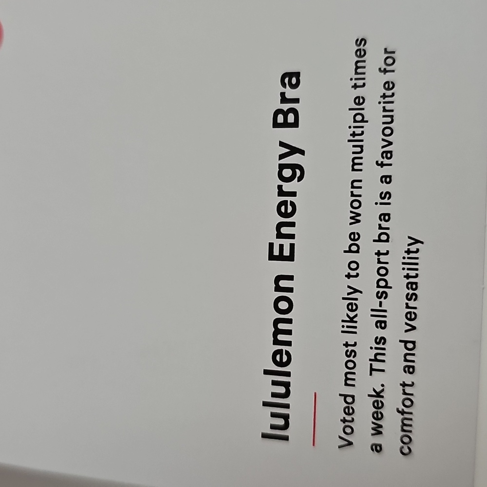 202. NWT Lululemon Energy Bra - Picture 6 of 7
